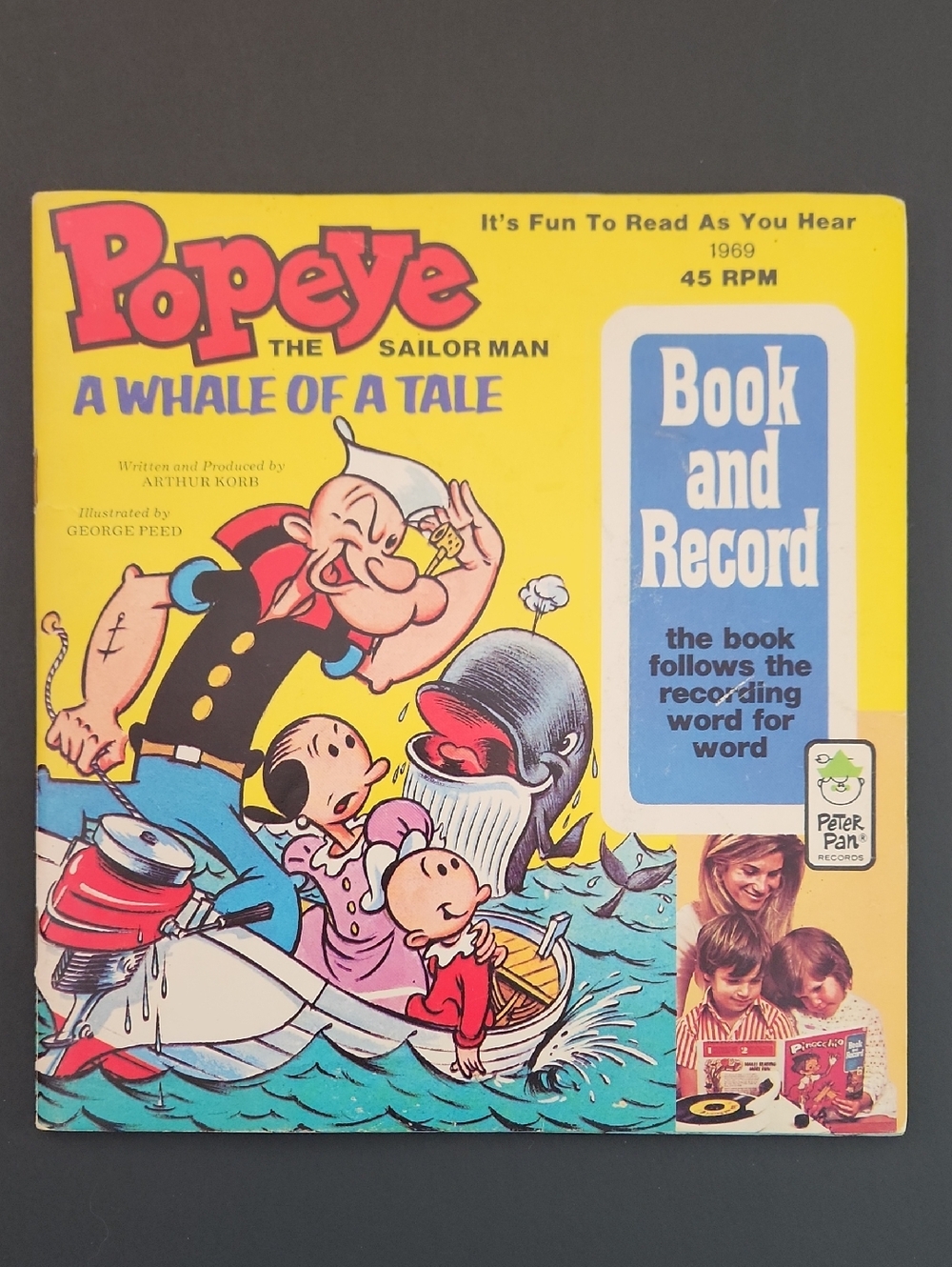 POPEYE: A Whale Of A Tale Book And Record, 1973 King Features Syndicate, Inc.